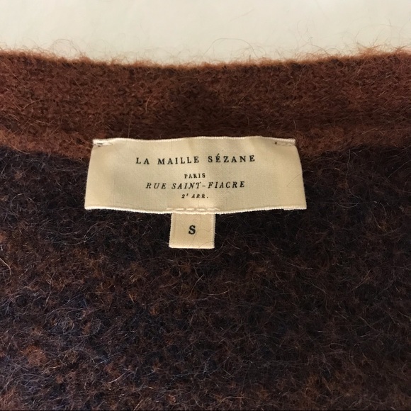 SÉZANE Angelina Jumper Brown / Navy Size S - Picture 7 of 12